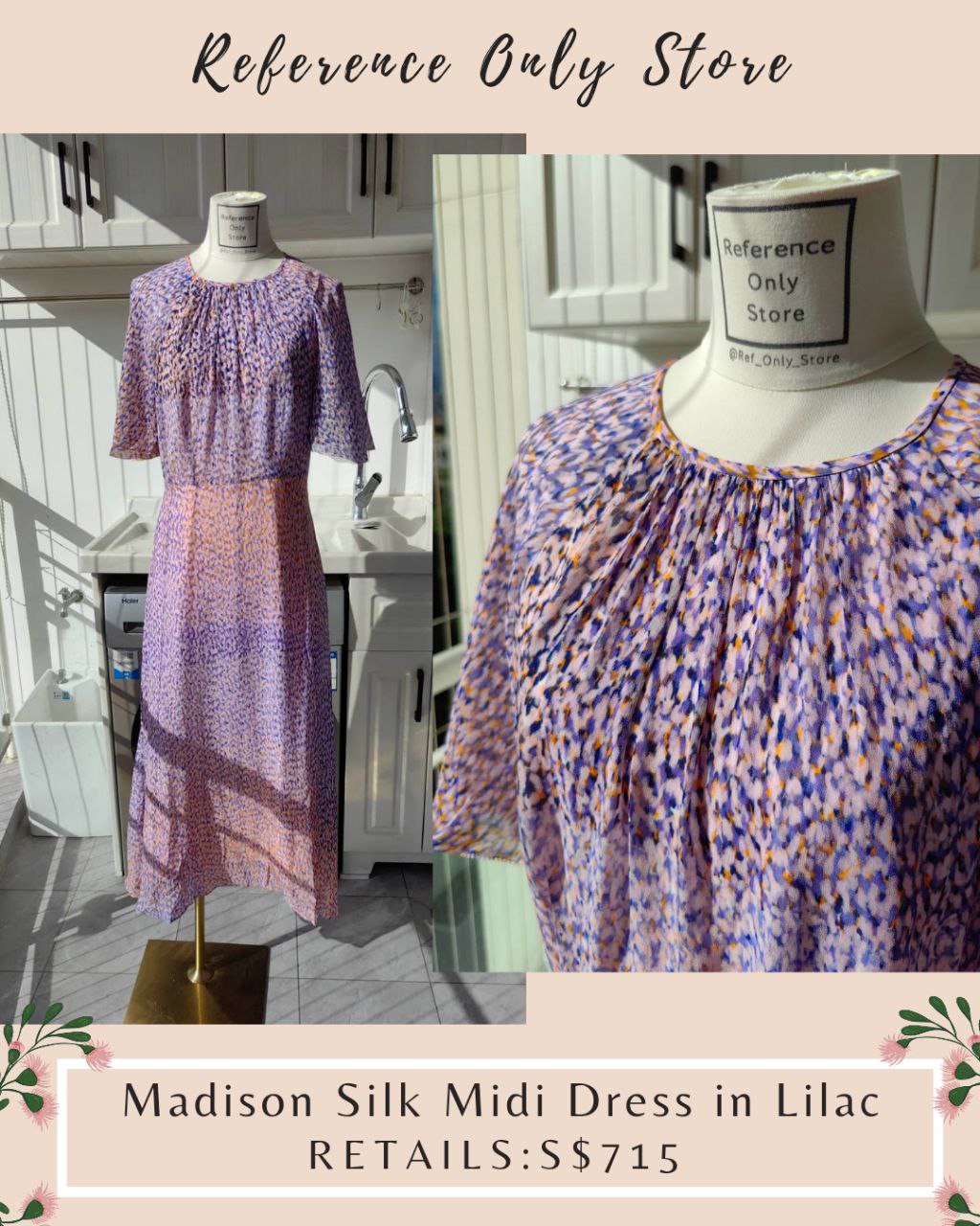 Lkb Madison Silk Midi Lilac Pink Dress