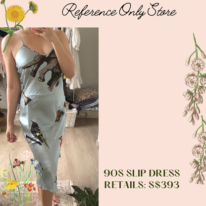 SL 90s Silk Slip Dress in Endangered