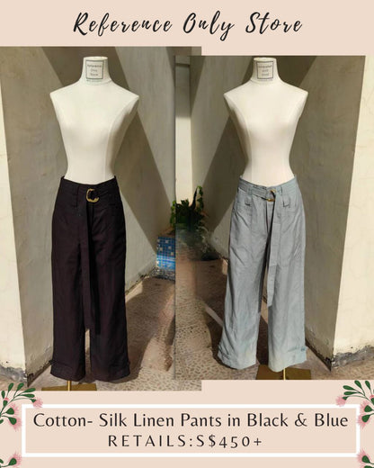 UJ Cotton Silk Linen Wide Pants