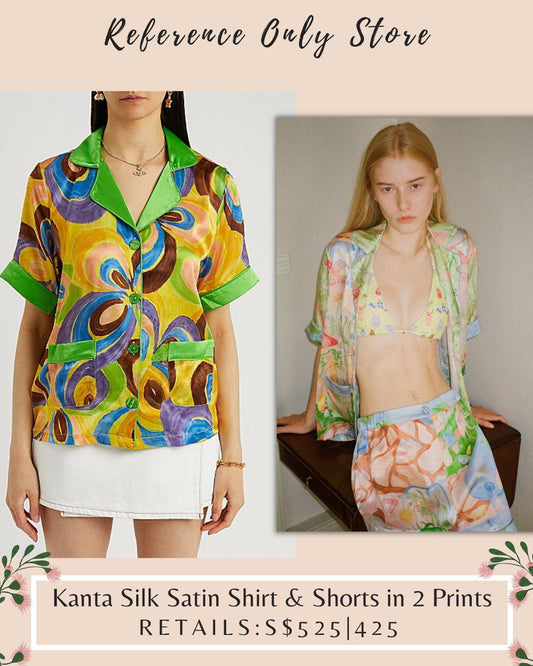 Kanta Silk Satin Shirt & Shorts