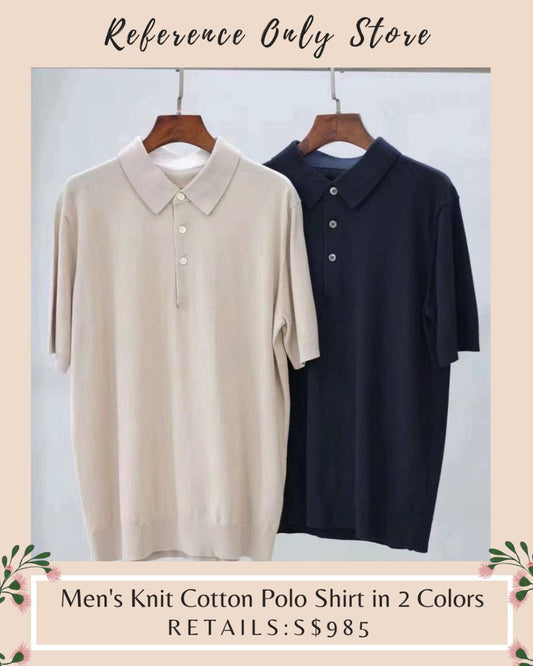 ZN Men's knit cotton polo shirt in 2 colors