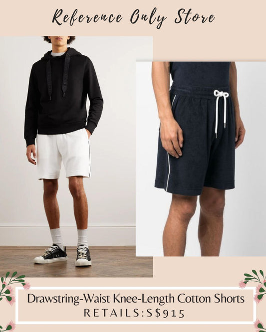 MC Drawstring Waist knee length cotton shorts