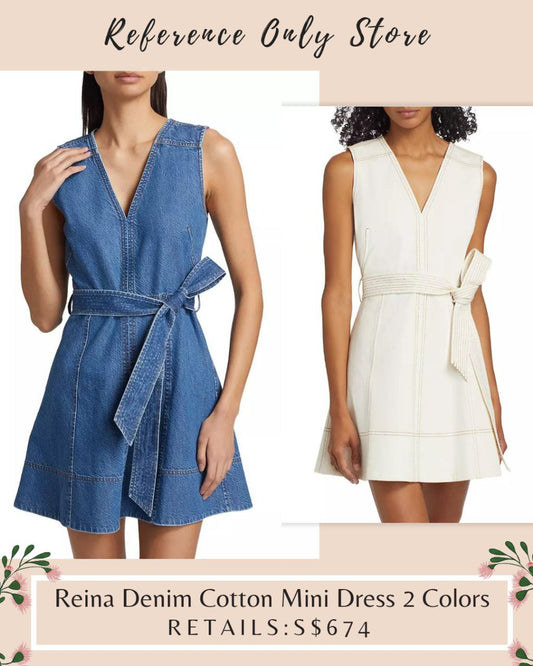 TT Reina Denim Cotton Mini Dress in 2 colors