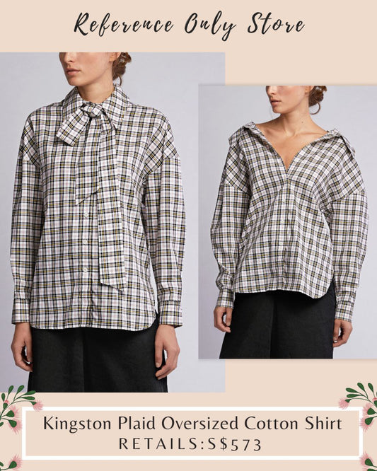 TB Kingston Plaid Oversized Cotton Shirt