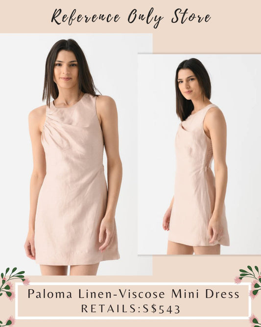 AJ Paloma viscose linen mini dress