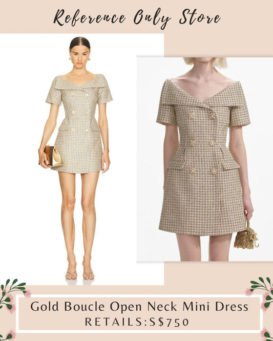 SP Gold Boucle Mini Dress