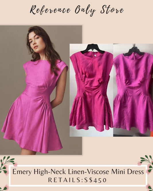 ACL Emery high neck linen viscose mini dress