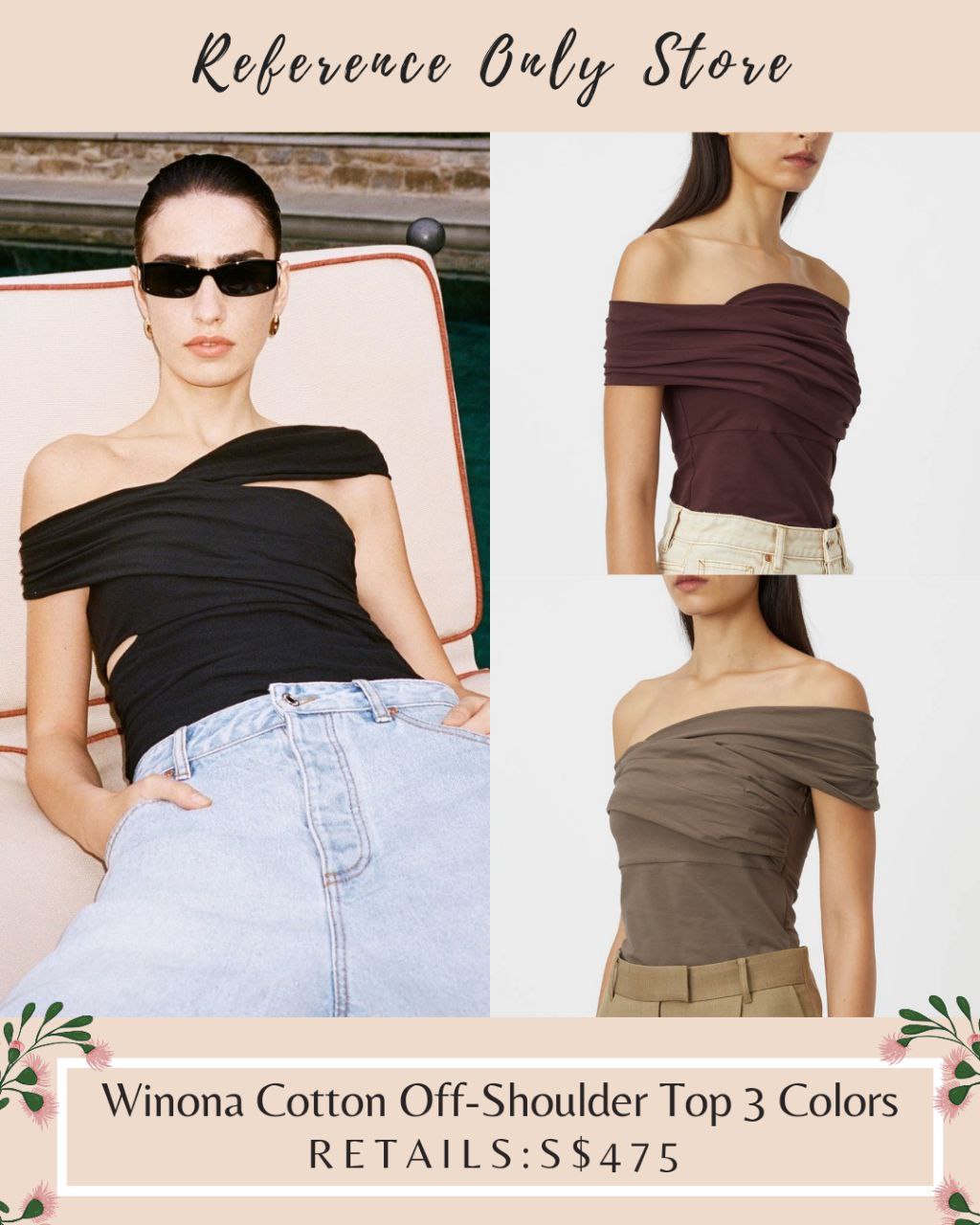 CM Winona cotton off shoulder top in 3 colors