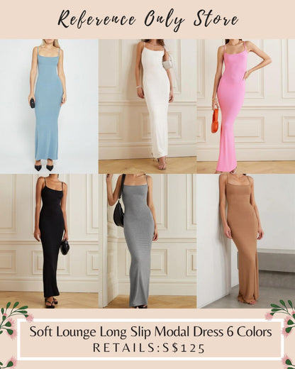 SK Soft Lounge long slip modal dress