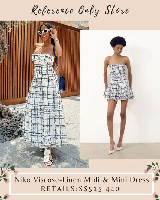 SJ Niko Viscose Linen Midi & Mini Dress