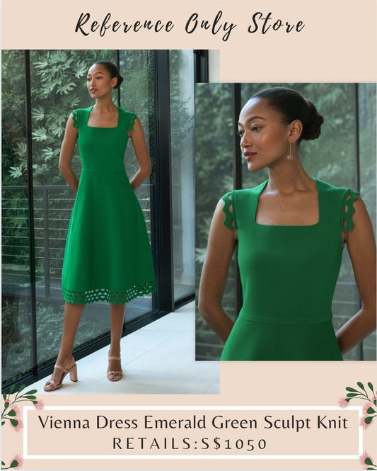 TF Vienna Dress Emerald Green Sculpt Knit