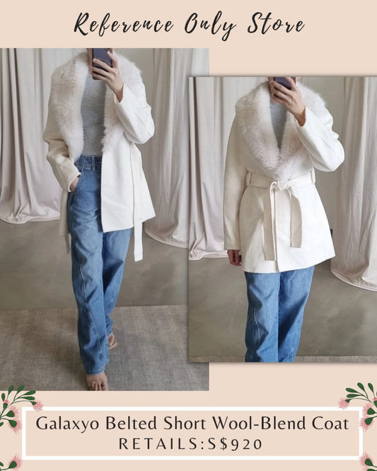MJ Galaxyo Belted Short Wool Blend Coat