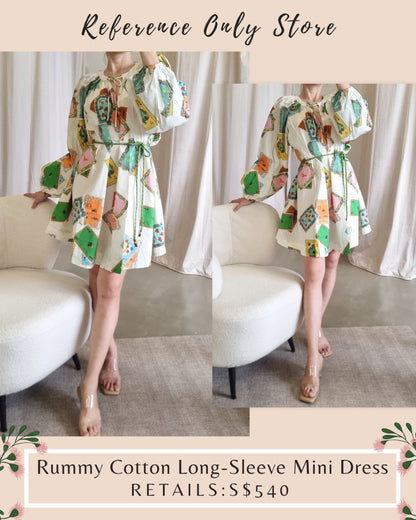 AM Rummy Cotton Long Sleeve mini dress