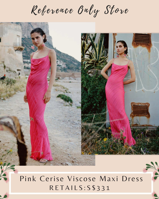 RB Pink Cerise Viscose Maxi Dress