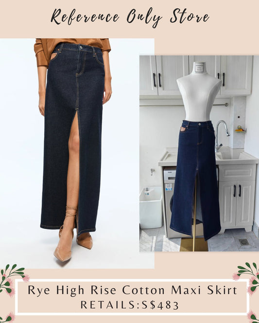 AO Rye High rise cotton maxi skirt