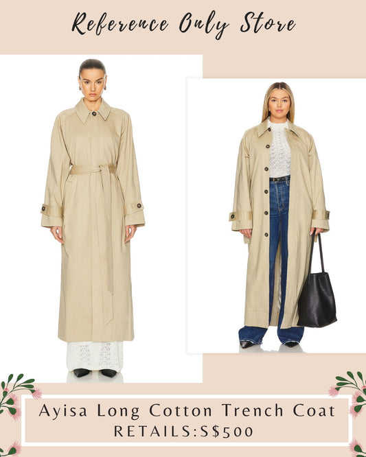 LA Ayisa long cotton trench coat