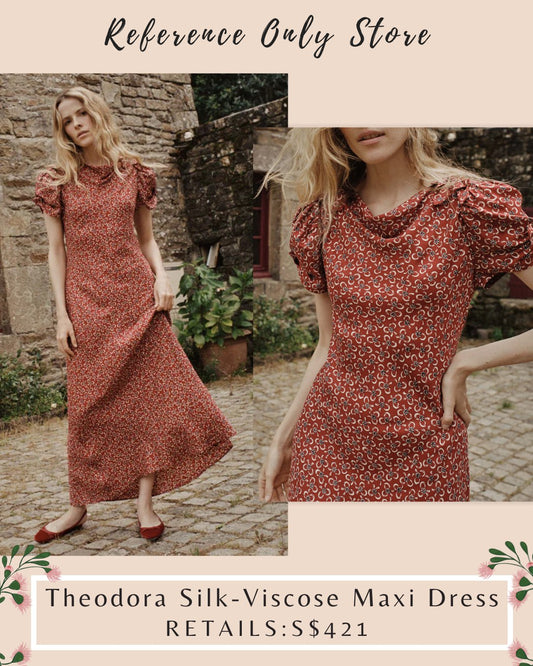 DN Theodora silk viscose maxi dress