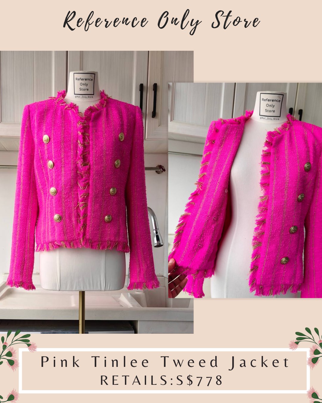 LG Pink Tinlee Tweed Jacket