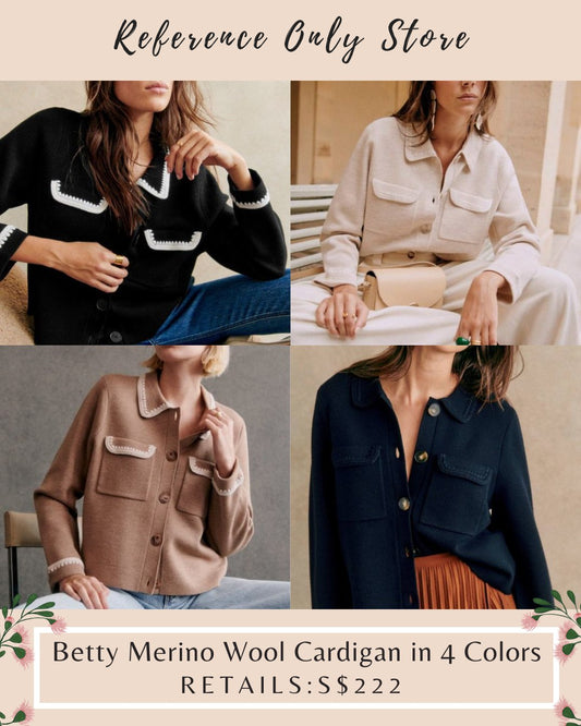 SZ Betty Merino Wool Cardigan in 4 colors