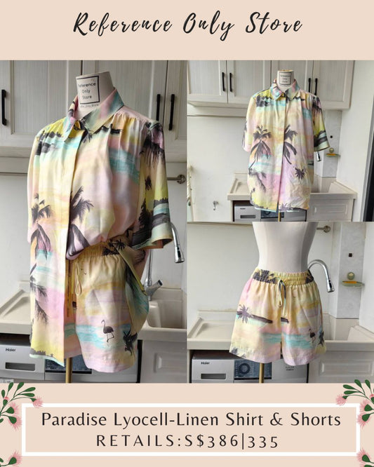 AJ Paradise lyocell linen shirt & shorts