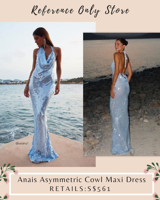 RB Anais Asymmetric cowl maxi dress