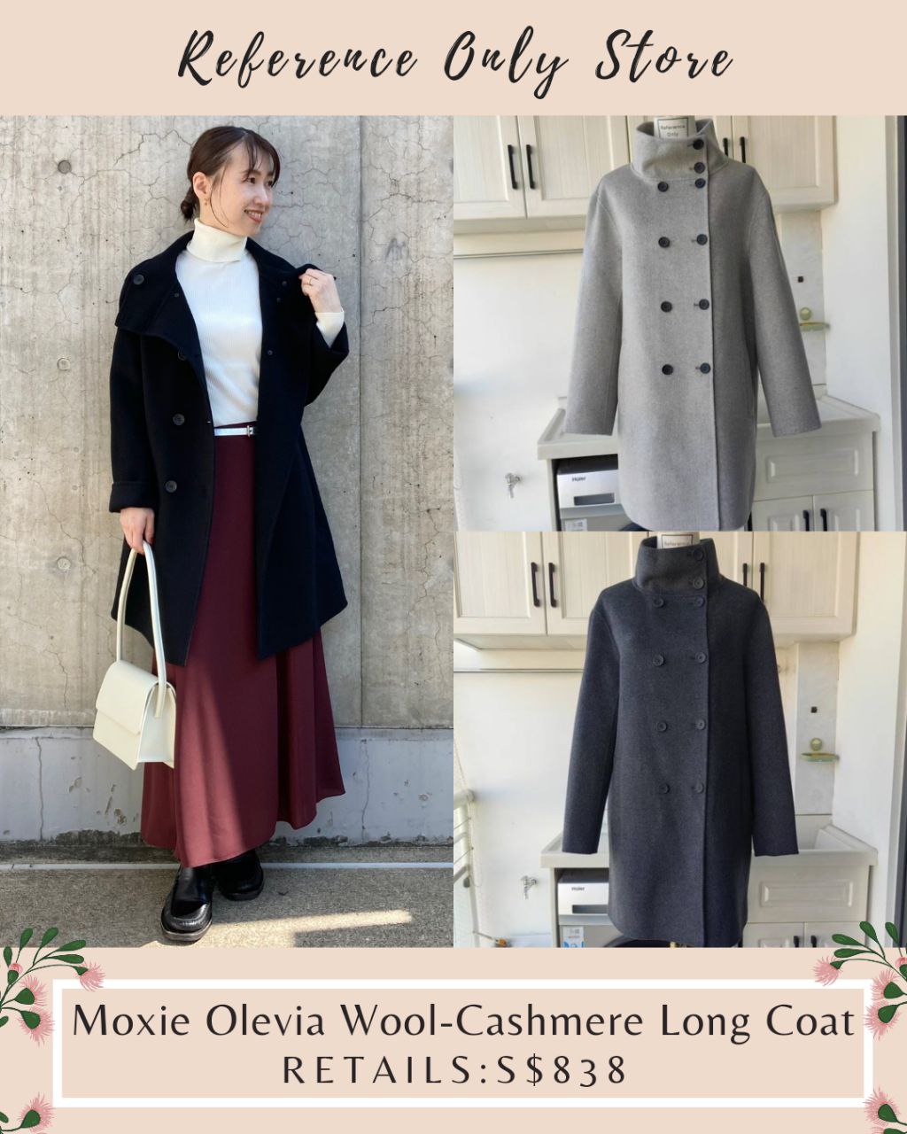 TH Moxie Olevia wool cashmere long coat