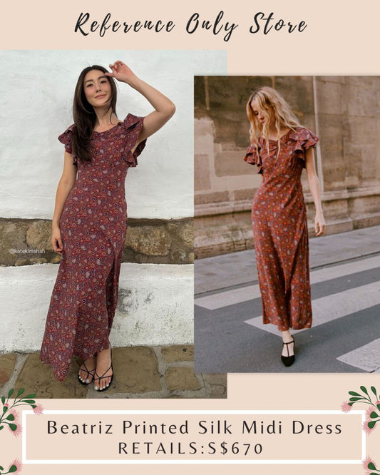 DN Beatriz Printed Silk Midi Dress