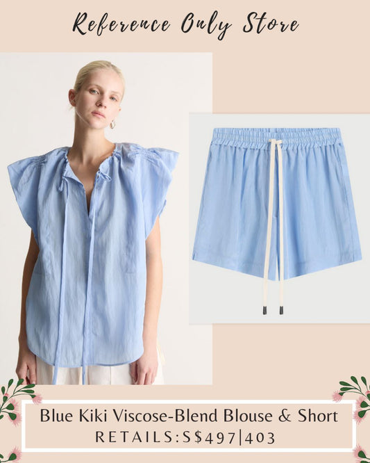 LM Blue kiki blouse top | shorts