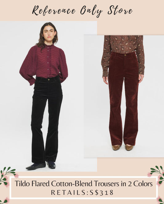 AB Tilda flared cotton blend trousers pants in 2 colors