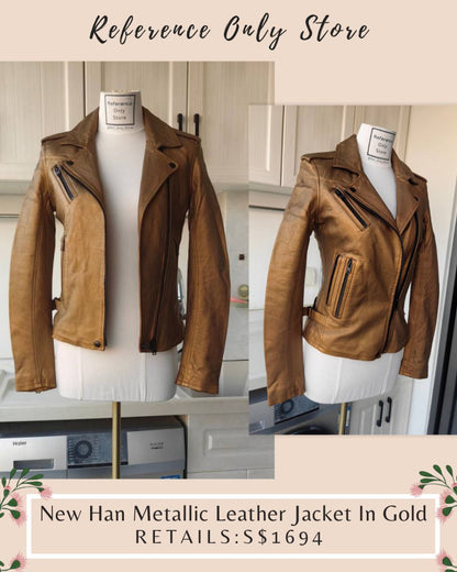 IR Gold New Han Metallic leather jacket