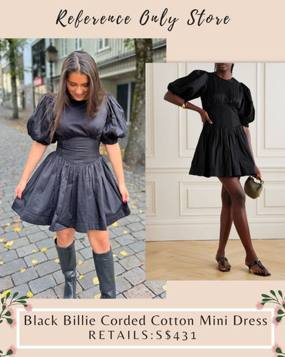 AJ Black Billie Corded cotton mini dress