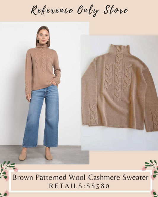 MM Brown patterned wool cashmere sweater