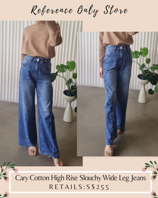 Ref Cary cotton high rise slouchy wide leg jeans