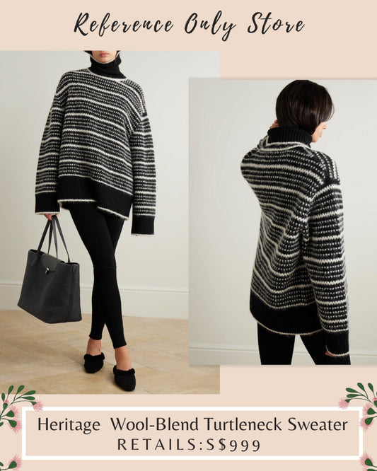 Tot Heritage Wool Blend turtleneck sweater in black