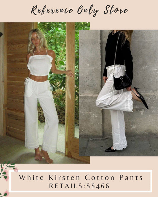 TG White Kirsten cotton pants