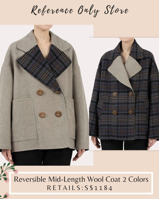 VW Reversible mid length wool coat