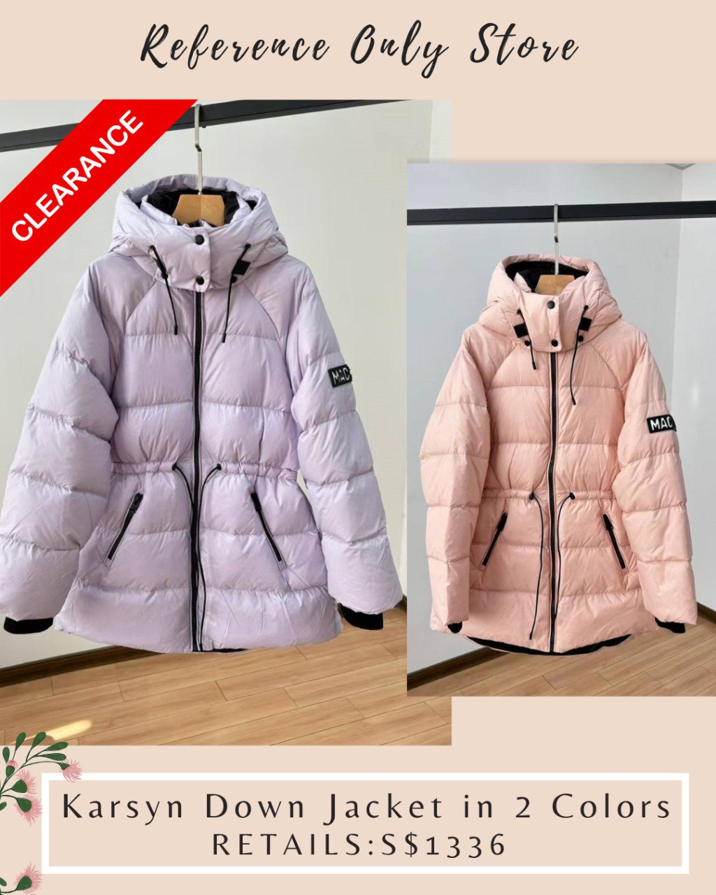 1 day only! Clearance MK Katsyn down jacket in 2 colors