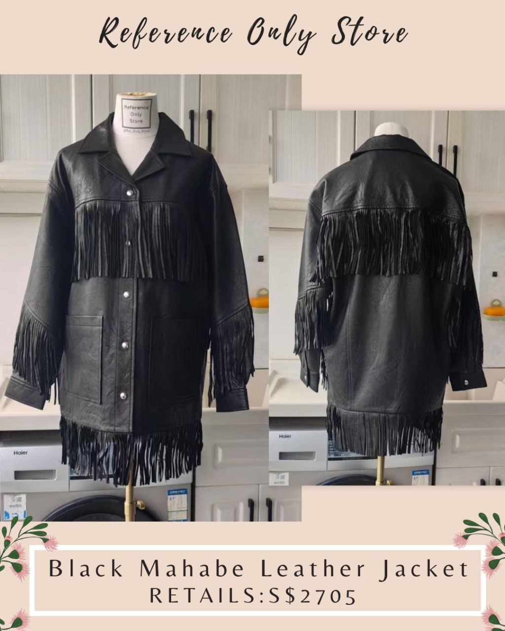 IR Black Mahabe leather jacket