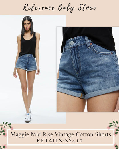 AO Maggie Mid Rise Vintage cotton shorts