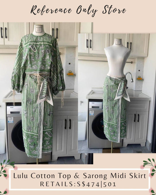 AM Lulu cotton top & sarong midi skirt