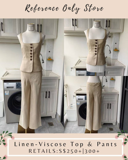 LA Linen - viscose vest top and pants