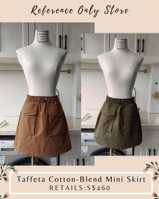 MC Cotton Blend Taffeta mini skirt