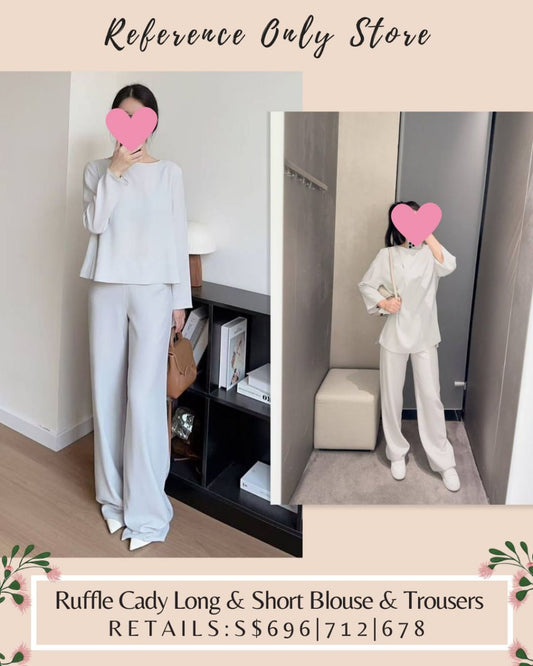 EA Ruffle cady long, short blouse and trousers