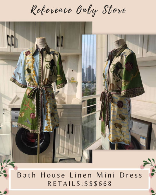 AM Bath house linen mini dress