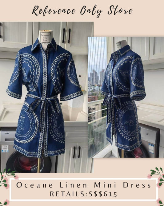 AM Oceane linen mini dress