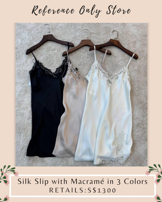 LP Silk Slip with macrame in 3 colors