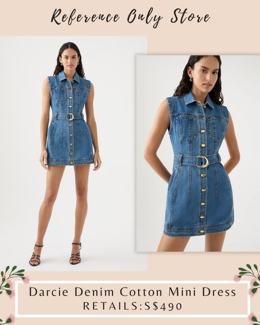 AJ Darcie denim cotton mini dress