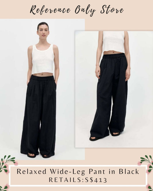 SA Relaxed wide leg pant in black