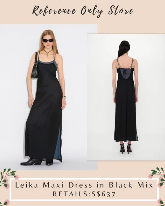 HZ Leika maxi dress in black mix