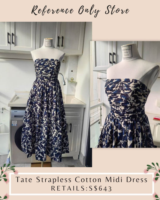 ALC Tate strapless cotton midi dress